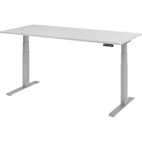 Schreibtisch HAMMERBACHER XDKB, elektrisch höhenverstellbar, grau