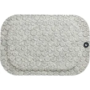 Ståmatta StandUp Circle 53x77cm, textil White Ash