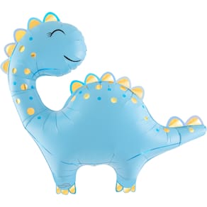 Folienballon OAK TREE Süßer Dino, blau, 85 cm