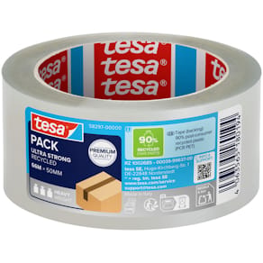 Packband tesa PET ECO Ultra Strong, transparent, 66 m x 50 mm