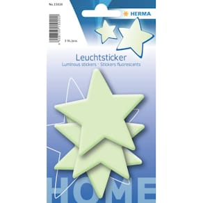 Leuchtsticker HERMA, Sterne, 3 Stück