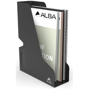Tidskriftssamlare ALBA metall A4 svart