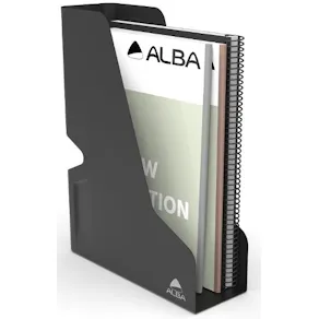 Tidskriftssamlare ALBA metall A4 svart