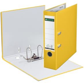 Ordner Leitz Qualitäts-Ordner, Plastik, A4, 8cm, gelb
