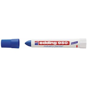 Marker edding 950 10 mm rund spids, blå, 10 stk
