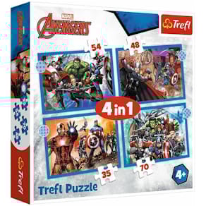 Puzzle Trefl 4in1 Avengers, 4 Motive, ab 4 Jahren