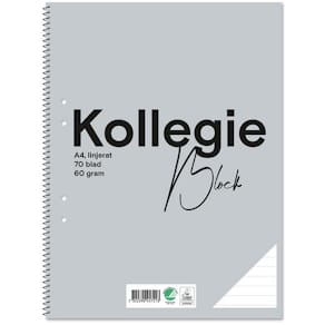 Kollegieblock FW A4 60g 70bl linj h grå