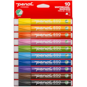 Whiteboardmarkere Penol 850, assorterede farver, 10 stk