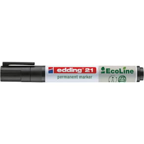 Märkpenna Edding 21 Svart, permanent, konisk, 10st