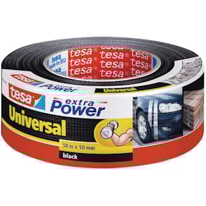 Ducttape Tesa extra Power Universal, 50 mm x 50 m, zwart