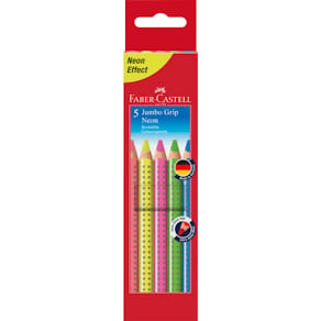 Farbstift-Set Faber-Castell Jumbo GRIP Neon, im Etui