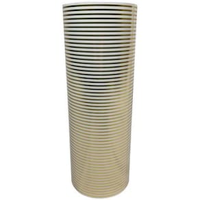 Diskrull 154m x 57cm gull/hvit striper