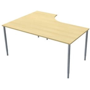 Bord höger 160x120cm björklaminat/grå