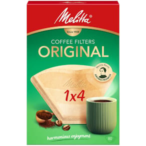 Kaffefilter Melitta 1x4 oblekta 80-pack