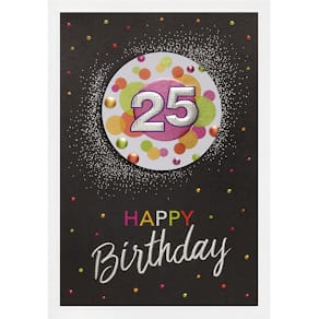 Geburtstagskarte PERLEBERG Prisma, Zahl 25