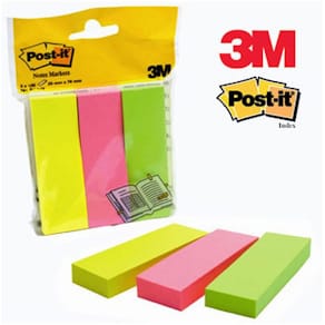 Post-It Index 671-3, 3 färger, 25x76mm, 12fp