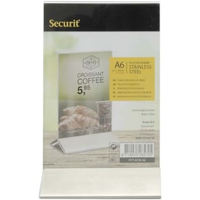 Skilteholder Securit akryl A6, transparent, 6 stk