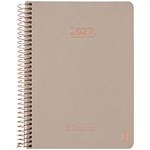 KOZO Kalender 2027 A5 Vecka per uppslag Sand