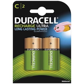 C-batteri Duracell genopladeligt 2200 mAh, NiMH