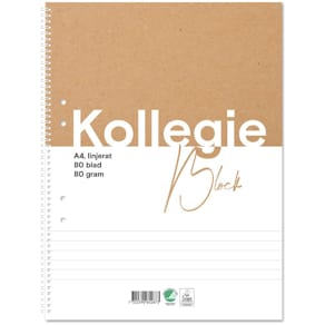 Kollegieblock FW A4 80g 80bl linj