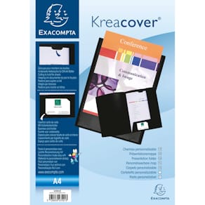 Präsentationsmappe Exacompta Kreacover, schwarz