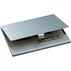 Visitenkarten-Etui Sigel, Aluminium, silber, 92 x 63 mm