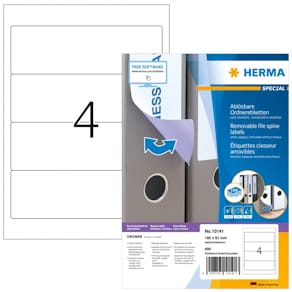 Ordneretiketten HERMA Movables, weiß, 400 Stück, A4