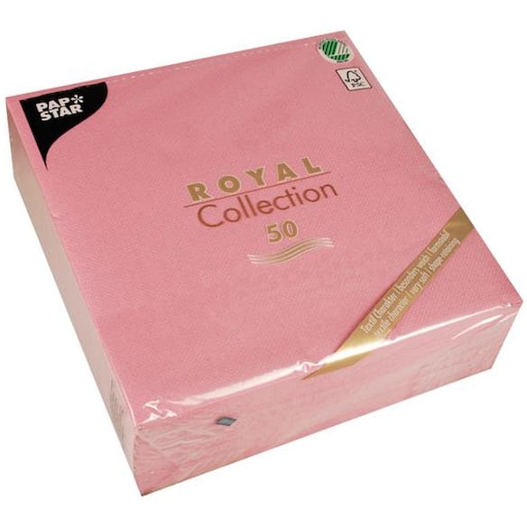 Serviett PAPSTAR RC 40x40cm rosa (50) 5frp