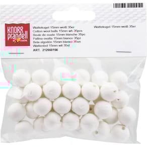 Wattekugeln Knorr Prandell, 35 St, Ø 15 mm, weiß