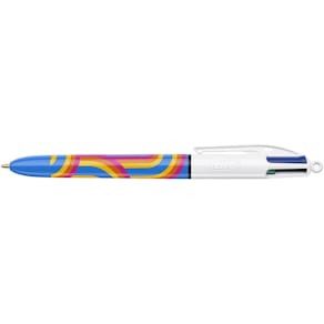 Balpen BIC Colours Lines 4-kleuren, medium, blauw