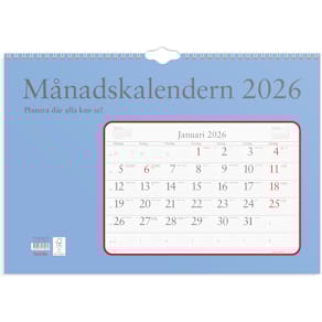 Månadskalendern 2026 vägg