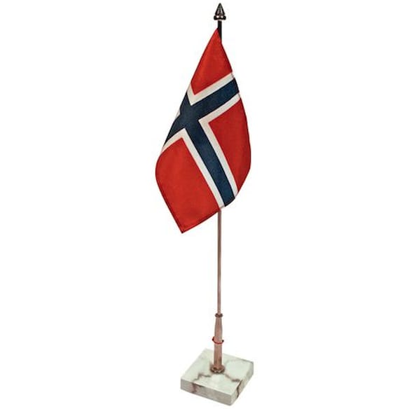 Bordflagg med marmorsokkel 40cm