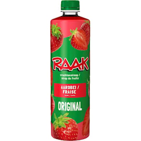 Siroop Raak, aardbei, fles van 75 cl