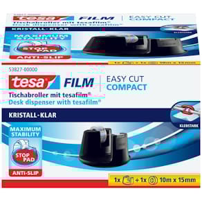 Tischabroller tesa Easy Cut Compact, schwarz, 19 mm x 33 m