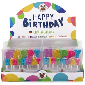 Geburtstagskerzen TRENDHAUS Birthday Fun, bunt, 7,3 cm