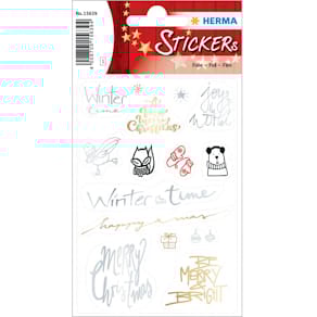 Weihnachtsetikett HERMA Winter Time, 1 Blatt, 15 Sticker
