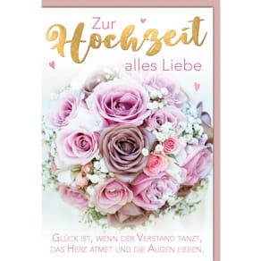 Vermählungskarte Braun+ Company Hochzeitsstrauß
