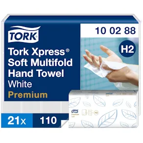 Pappershandduk TORK Xpress Premium H2, soft, blå dekor, 2310/fp