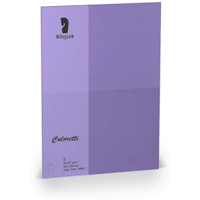 Briefkarte Coloretti HD, A6, 5 St., lila