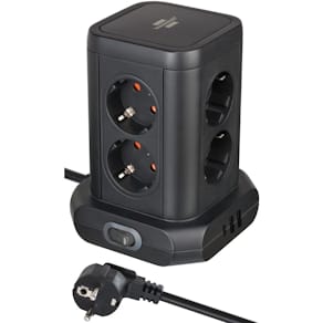 Steckdosenturm Brennenstuhl, mit Schalter, 8-fach, USB