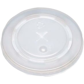 Låg til plastglas 90 mm, PS transparent, X-hul, 2000 stk