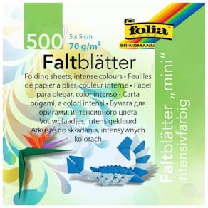 Faltblätter Folia Mini, 5 x 5 cm, 10 Farben sortiert