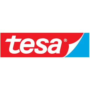 Handabroller tesa Easy Cut, 19 mm x 33 m, rot/blau