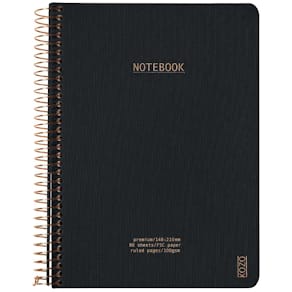 Ant.bok KOZO A5 Premium linj Svart