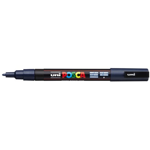 Paintmarker UNI Posca PC-3M marineblå