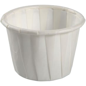 Plissébägare Ø4,4cm 30ml vit 250/fp