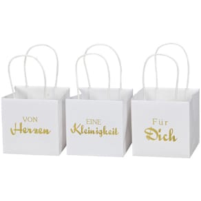 Geschenktragetasche Noname Weihnachten, sortiert, weiß-gold