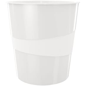 Papierkorb Leitz WOW, 15l, perlweiß