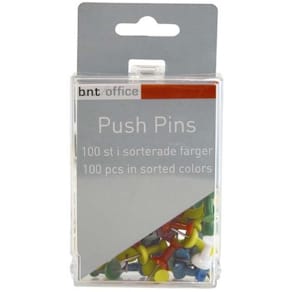 Kortnåle BNT assorterede farver, 100 stk
