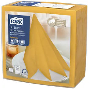 Servett TORK LinStyle Middag gul 50/fp